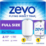 Zevo Flying Insect Trap for Fruit Flies & Gnats, 1 Plug-in Base & 1 Refills